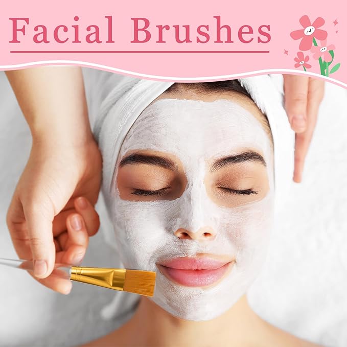 36 Pcs Esthetician Supplies for Facials Set Includes 12 Stainless Steel Facial Bowls 12 Brushes 12 Flat Facial Spatula Mask Cosmetic Applicators for Women Mask Mixing Tools Kit(Golden)