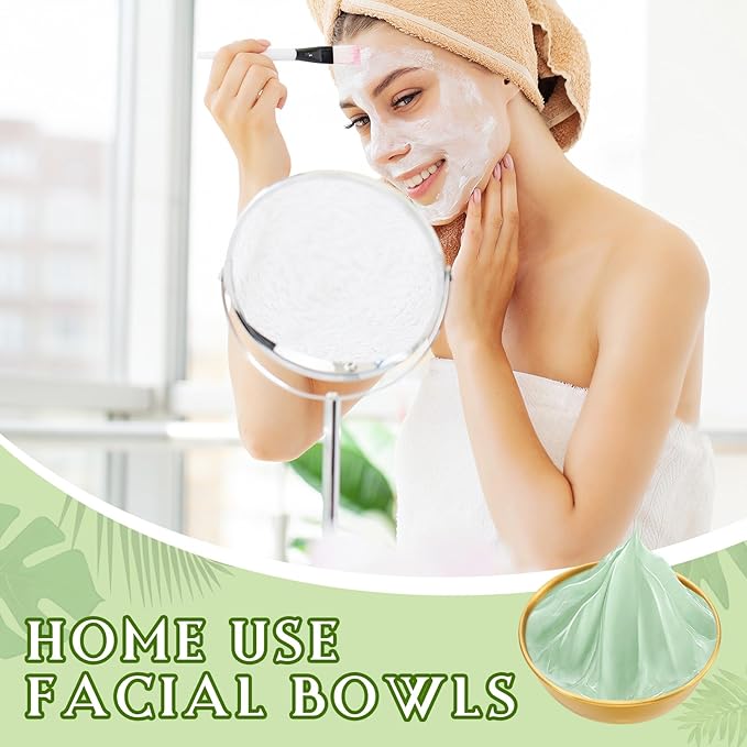 6 Pcs 3. 23 In DIY Face Mask Mixing Bowl Stainless Steel Esthetician Facial Mask Bowl Facial Small Mixing Esthetician Supplies for Lady Women Skincare Home Salon Cosmetic Beauty (Gold)