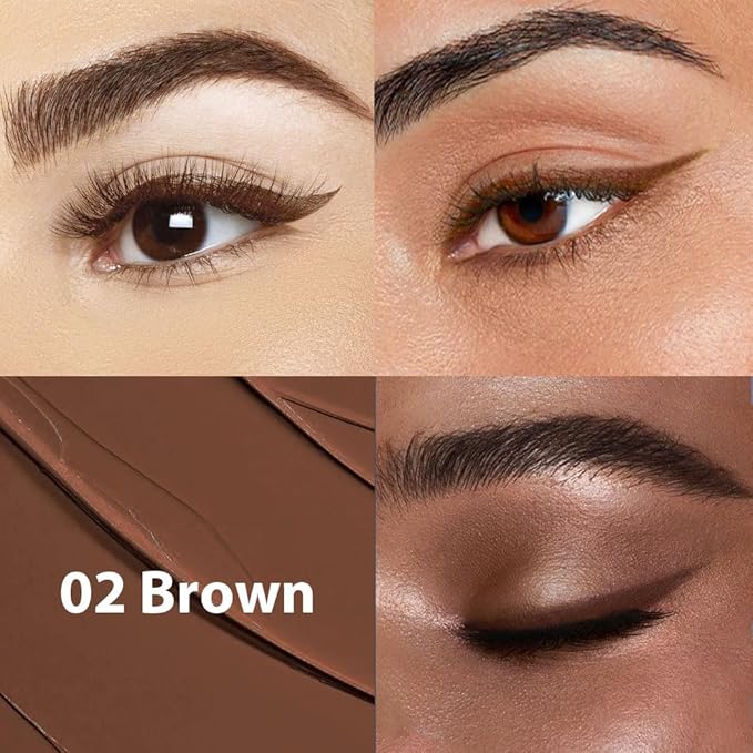 evpct 1Pcs Brown Waterproof Colored Eyeliner Liquid Eye Liner Set Long Lasiting Ultra-fine Speed Dry Colorful Liquid Eyeliner lapiz delineador de ojos contra el agua blanco para ojos de colores