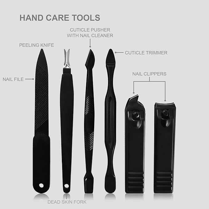 Utopia Care Nail Clippers Professional Nail Kit or Manicure Kit for Women and Men, Stocking Stuffers or Groomsmen Gifts 16Pcs Pedicure Set for Fingernail, Toenail Clippers with Travel Case