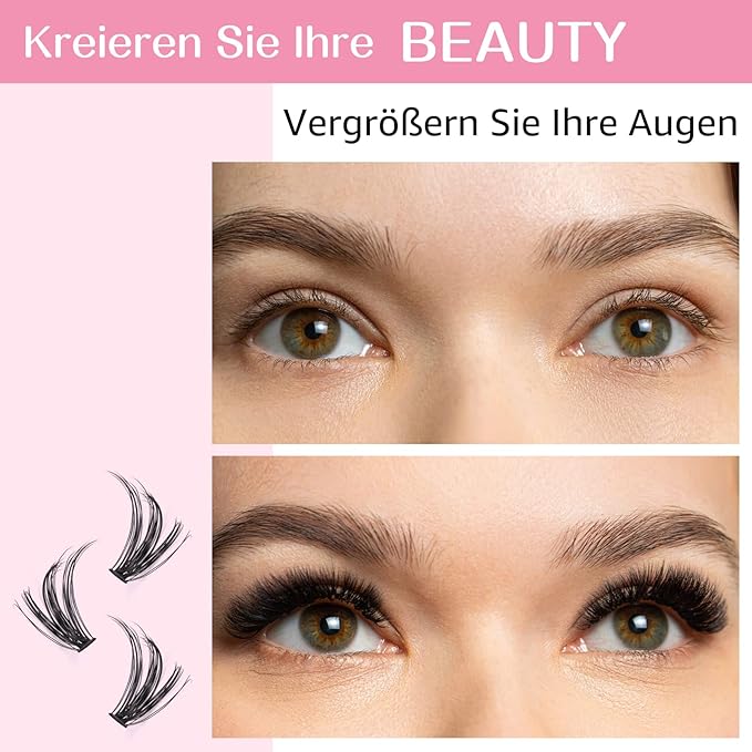 280 Pcs Individual Lashes 40D-C-0.07-9-16mix Cluster Lashes 10D 20D C D Curl Wispy Lashes Bottom Lashes DIY Lashes At Home（40D-C-0.07-9-16mix）