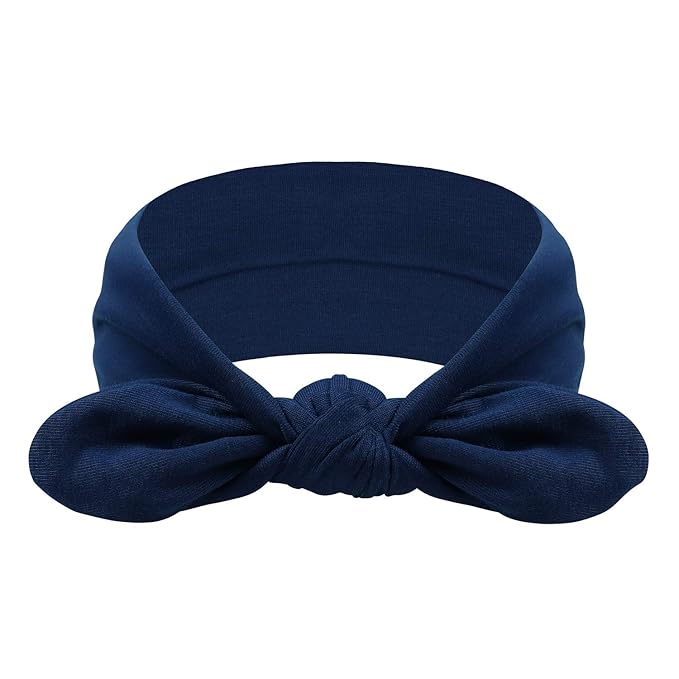 DRESHOW 4 Pack Headbands for Women Bow Knotted Hair Band Facial Cloth Rabbit Ears Running Sport Elastic Hair Wrap