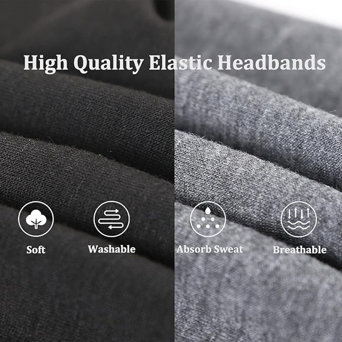 Kachanaa 4 Pack Wide Non-Slip Boho Women's Headband - Elastic Large African Turban Headwrap Ideal for Yoga, Workouts, Running - Non-Slip Design for Black Women