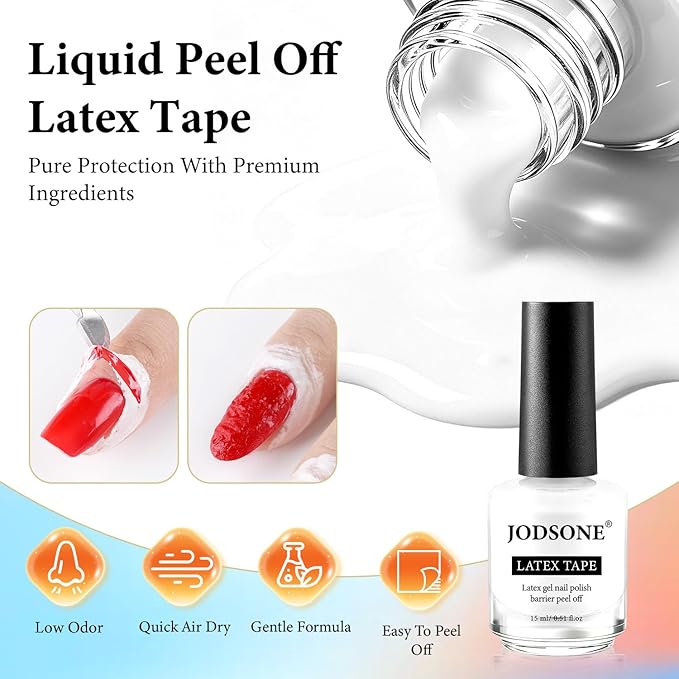 JODSONE Gel Nail Polish Remover Kit Set with 15ml Gel Nail Polish Remover,Cuticle Oil,Latex Tape,Cuticle Removers Liquid,Cuticles Trimmer,Removers Manicure Tool Set for Home Use,No Soaking Wrapping