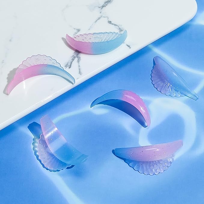 Lash Lift Rods Libeauty New Eyelash Lifting Pad 12pcs Self Adhesive Super Soft Eyelash Lift Shield Cute Shell Pearl Shape Lash Perm Rod DIY Eyelash Curler Tool
