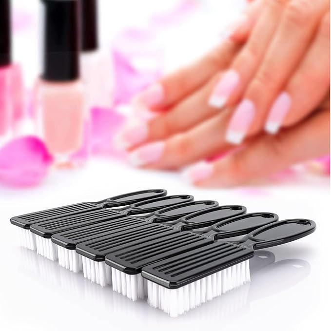 NICEMOVIC 20 Pcs Nail Brush for Cleaning Fingernails, Handle Grip Scrubber Brush, Hand Fingernail Cleaner Manicure Tools Scrub Cleaning Brushes, Use for Toe and Nail (Black)