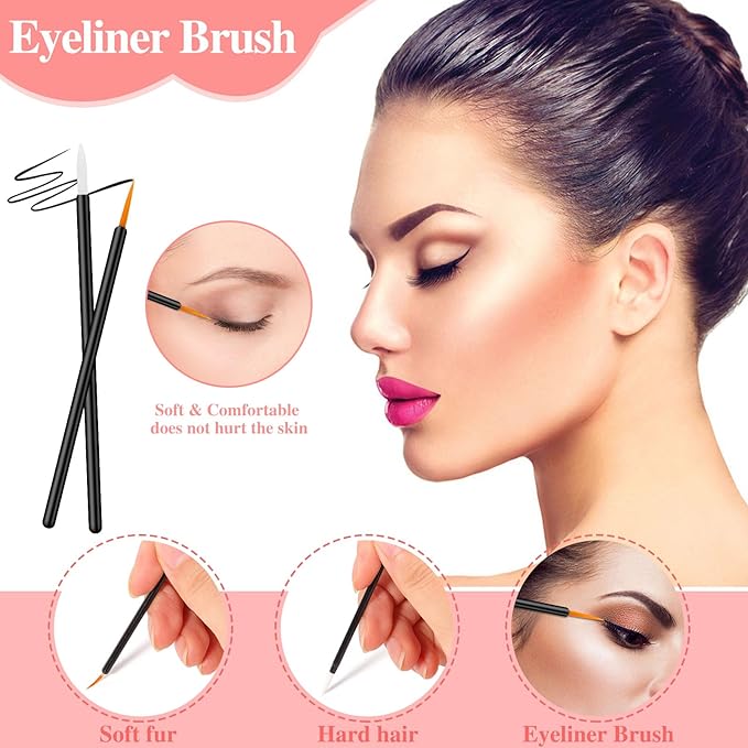 Disposable Makeup Applicators Tools Kit, 100 Mascara Wands 100 Lipstick Applicators 50 Disposable Eyeliner Brushes 10 Eye Shadow Brush with Organizer Box Galentines Valentines Day Gifts
