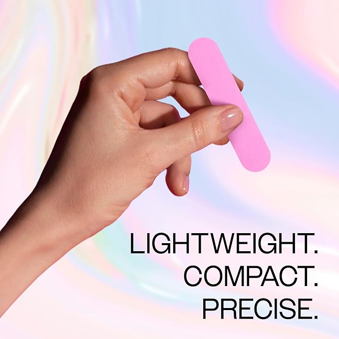 25PCS Mini Size PANA Professional Double Sided Nail Files - Pink&Teal, 80/80 Grit - Emery Board Nail Buffering File Manicure Pedicure Nail Polisher Washable