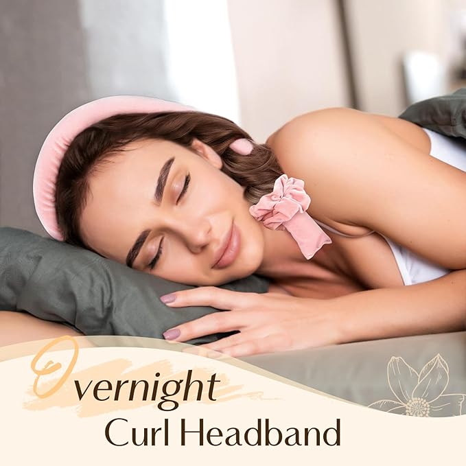 Yanibest Heatless Hair Curler to Sleep in, Overnight curl headband, No Heat Hair Curler Set with Hair Clip Scrunchies for Styling