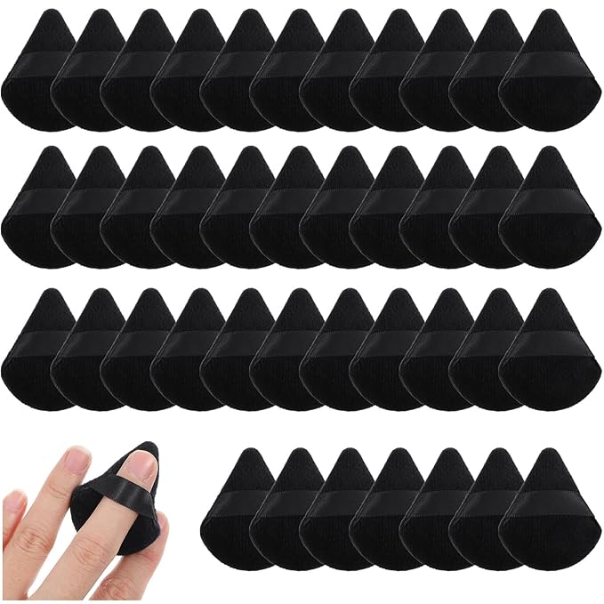 150Pcs triangle powders puff Soft powders puff bulk makeup sponge powder puffs for face powder setting makeup triangle puffs velour for foundation Wet and Dry Cosmetic Foundation Tools