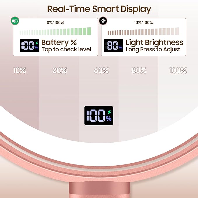 Makeup Magnifying Mirror with Light 30X/1X, Digital Display, 2-Sided Touch Control, Makeup Mirror with 3 Color Lights,360° Rotate, Height Adjustable Lighted Magnifying Mirrors for Desk Travel