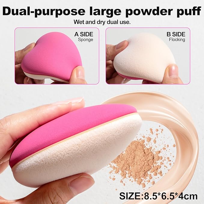 BS-MALL 14 Pcs Makeup Brushes Set With Dual-sided Makeup Blending Sponge - Foundation Brush & Makeup Sponge,premium Luxury Brush Collection For Face & Eye,for Flawless Application (Purple)
