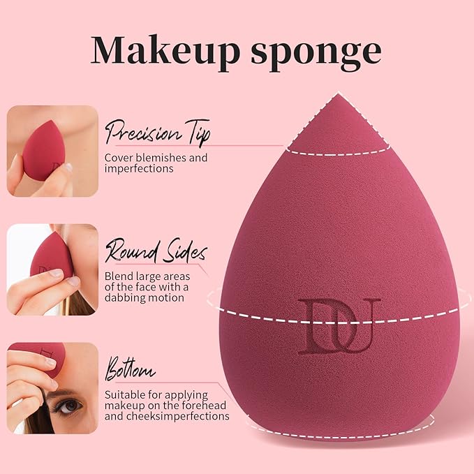 DUcare Makeup Sponges Makeup Blender Sponge for blending liquid Foundations, Powders and Creams