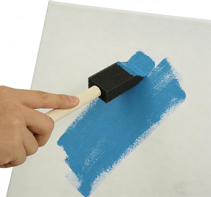 50pcs 1" Foam Brush with High Density Foam, Sponge Brush for Small Project