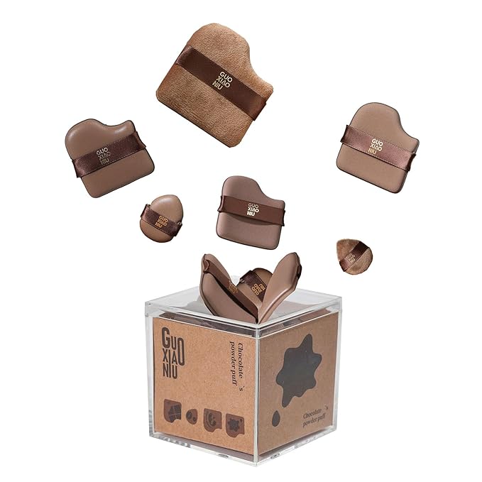 6pcs Powder Puffs Set With Case, Cushion foundation puff, Velour Makeup Puff, Setting Powder Puff, Reusable & Washable, Ideal For Foundation, Powder Cream, Setting,Christmas Gifts For Women