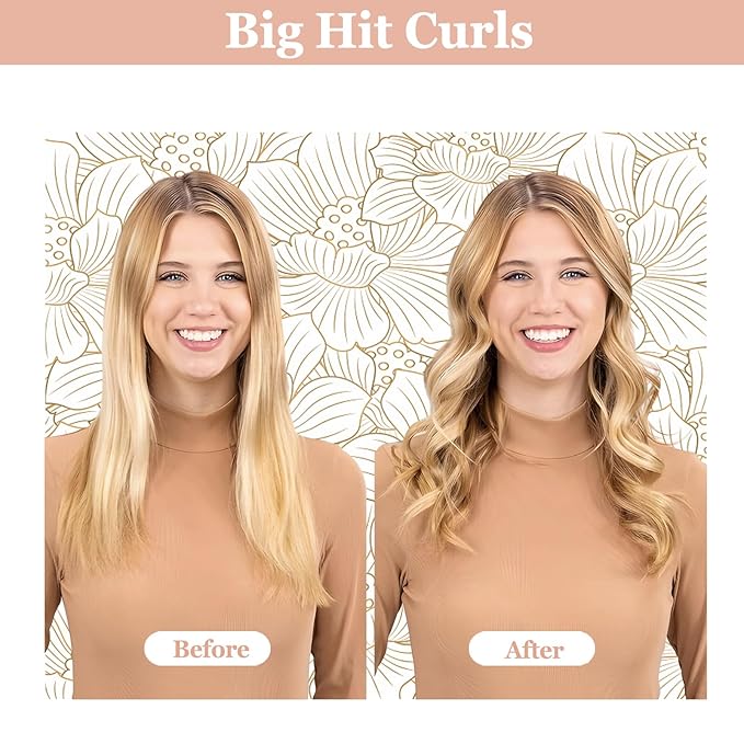 Heatless Curls Overnight, 70'' Velvet Hair Curlers for Long Hair, No Heat Hair Rollers - Purple