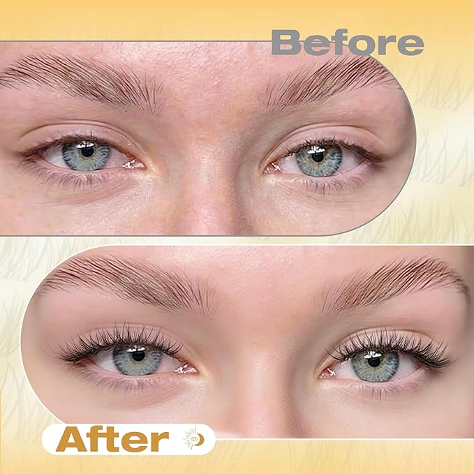 8MM Lash Clusters Natural Cluster Eyelash Extensions Clear Band Cluster Lashes Short CC Curve Pestañas Postizas Naturales Fluffy Wispy DIY Lashes for No Makeup Look (108PCS)