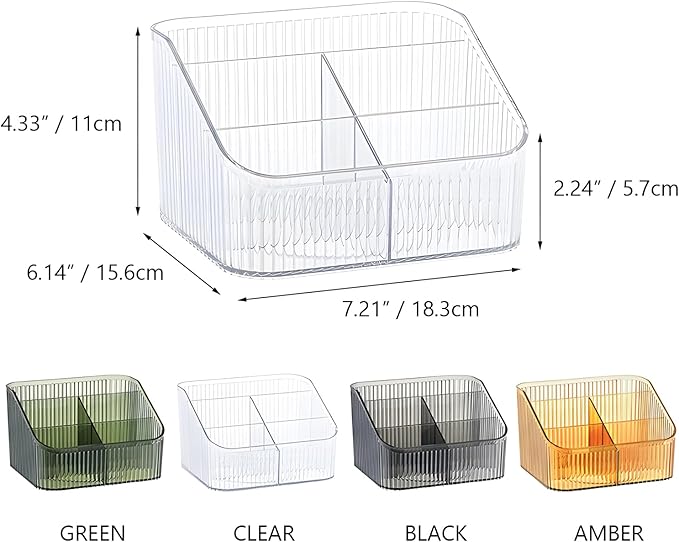 Grean Makeup Brush Holder Organizer for Vanity, Bathroom Countertop Organizer 5 Cups, Toiletry Organizer, Storage & Display for Skincare, Perfume, Hairbrush, Sunglasses & Desk Accessories