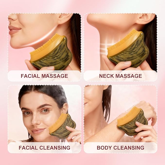 AAJP New Lymphatic Contour Face Brush,Lymphatic Drainage Massager for Face for Jawline, Chin & Facial Sculpting Designed to Fit Precisely and Relieve Fatigue- Anti-Puffiness, Detox & Lift, Absorption