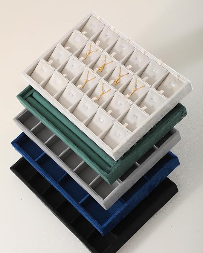 Jewelry Organizer Tray, Velvet Bracelet Display, Premium Jewelry Tray, Luxury Bangle Organizer,White Watch Tray