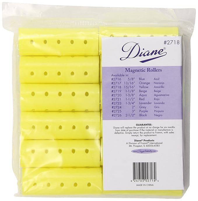 Diane Magnetic Rollers, Yellow, 15/16 Inch