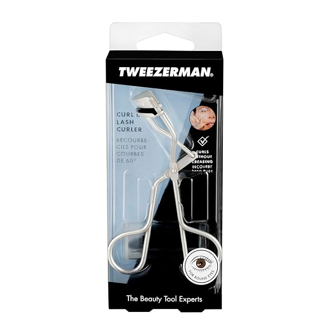 Tweezerman Curl 60 Lash Curler, Eyelash Curler for Round Shaped Eyes