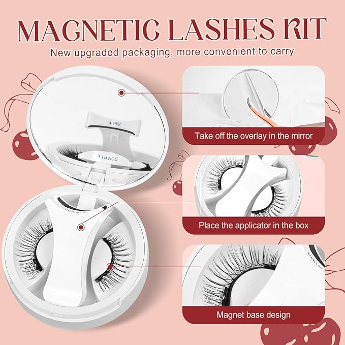 Higu clace Magnetic Eyelashes with Applicator Soft Magnetic Lashes Natural Look Wispy Magnet Lashes Easy to Wear and Remove （NZH-G04）