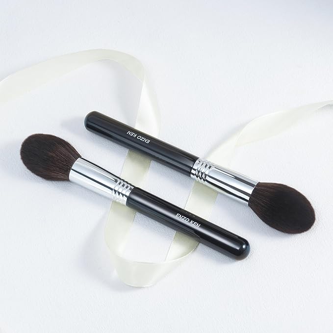 ENZO KEN Powder Brush, Highlighting Brush, Contour Brushes, Face Blending Brush, Fluffy Blush Brush for Cheeks, Nose Highlighter Brush. (908B)