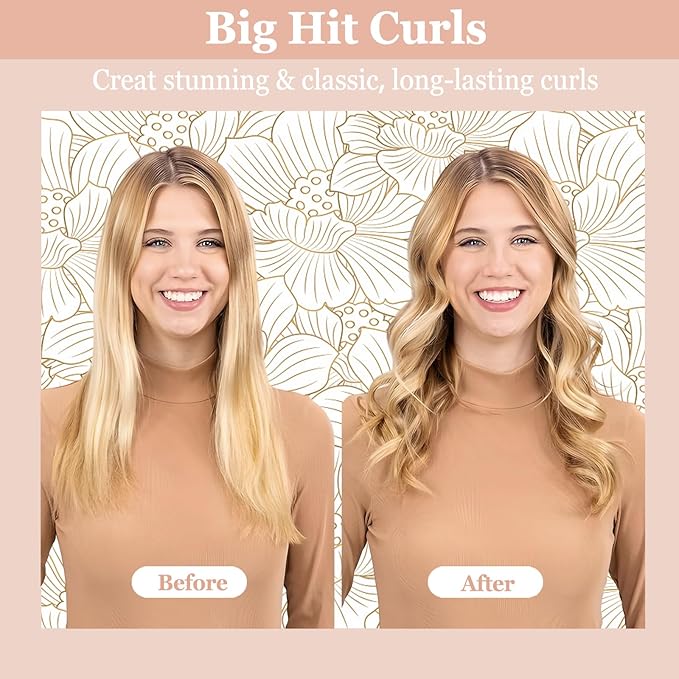 Heatless Curls Overnight, 70" Velvet Hair Curlers for Long Hair, No Heat Hair Rollers - Orange