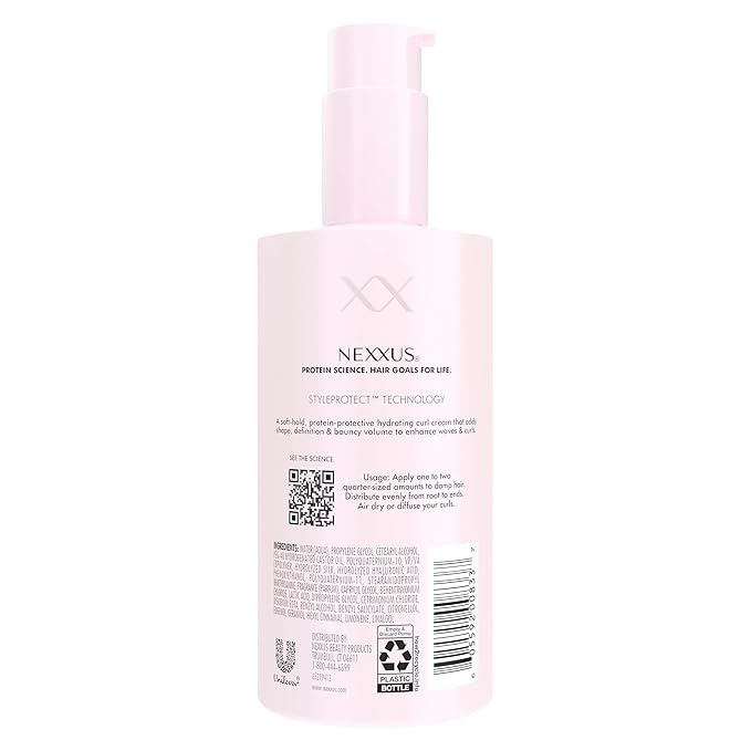 Nexxus Styling Curl Define Curl Cream Climate Control Gel Cream Hair Cream Powered by STYLEPROTECT Technology 8 fl oz