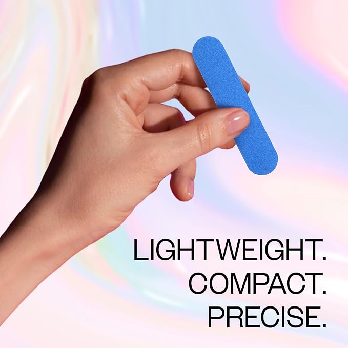 25PCS Mini Size PANA Professional Double Sided Nail Files - Blue, 180/180 Grit - Emery Board Nail Buffering File Manicure Pedicure Nail Polisher Washable