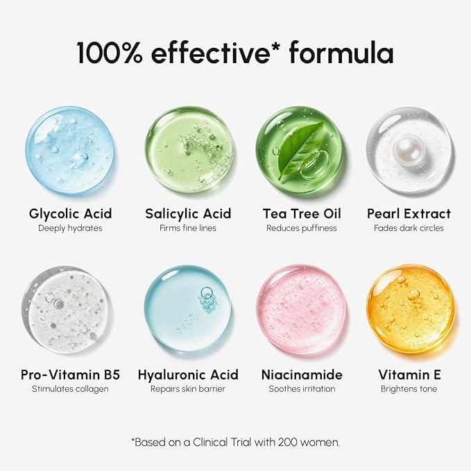 MAREE Glycolic Acid Resurfacing Pads - Toner Pads for Face Cleansing - Exfoliating Pad with Tea Tree Oil, Salicylic Acid & Vitamins E, B3, B5 - Acne Treatment Device for Pore Resurfacing - 50 Count