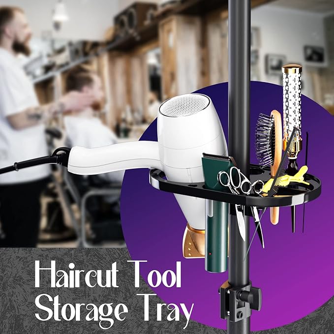 Wig Head Stand Adjustable Height - Upgrade Wig Tripod Stand with Reinforced Tool Tray , Foldable Mannequin Head Stand for Beauty and Hairdressing Styling Training (Additional 1 Free Accessory)