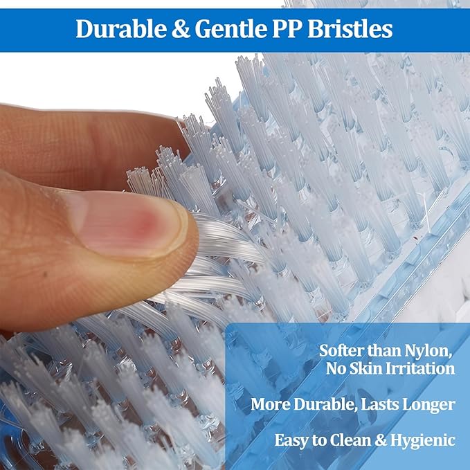 Nail Brushes for Cleaning Fingernails Nail Scrubber Brush Plastic Double-Sided Fingernail Cleaning Brush for Home, Office, Kitchen, Travel, and Gardening for Deep Cleaning （3 Pack）