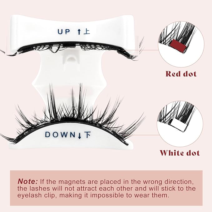 Higu clace Magnetic Eyelashes with Applicator Magnetic Lashes Natural Look Manga Lashes Pestañas Magnéticas Easy to Wear and Remove(DJCX-D01)