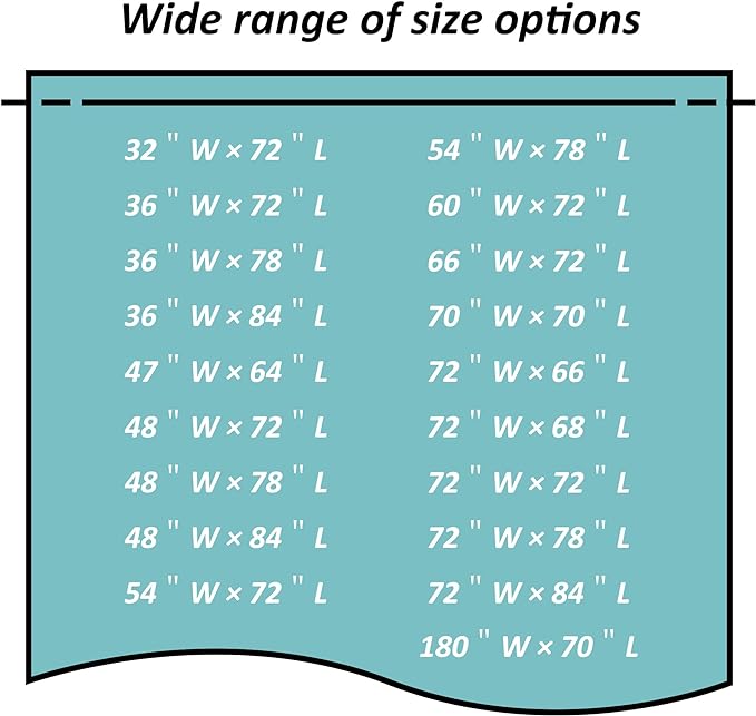 Mrs Awesome RV Stall Shower Curtain Liner with 3 Magnets 47 x 64 inch, Waterproof Thick PEVA Shower Liner for Bathroom 47x64, Clear