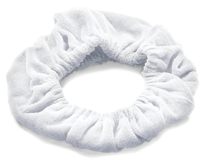 TASSI (White) Hair Holder Head Wrap Stretch Terry Cloth, The Best Way To Hold Your Hair Since...Ever!