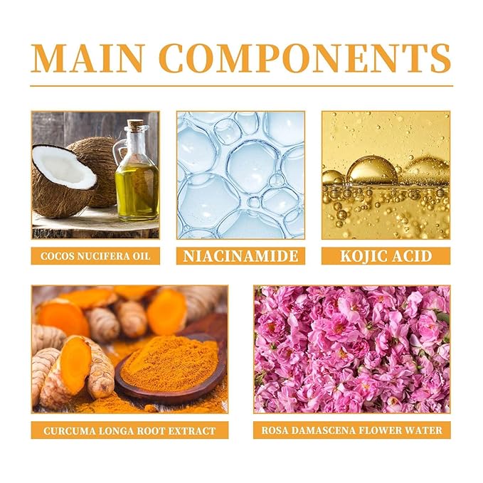 Glow Wash Turmeric Face Wash With Brush,Deep Cleansing Exfoliating Foaming Facial Cleanser.