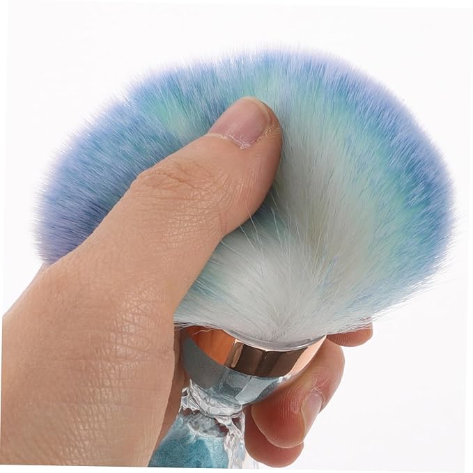 Nail Dust Brush Soft Large Head Cleaning Brush for Nail Art Powder Removal Makeup Manicure Tool Portable for Home and Salon Use