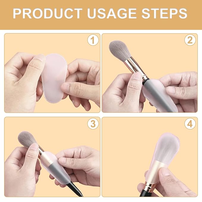 25 Pcs Waterproof Makeup Brush Covers, 5 Sizes Dustproof Cosmetic Brush Protectors For Travel, Storage & Daily Use - Lightweight And Durable Plastic Brush Sleeves
