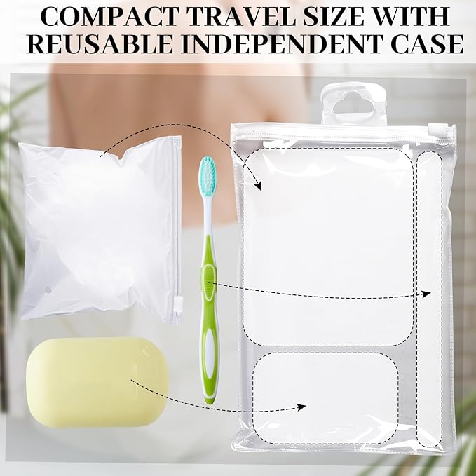 12 Pcs Travel Size Loofah Individually Wrapped, Small Shower Puff Bath Sponge Pouf Ball Bulk Mesh Bath Puff Mini Loofah Sponge with Case Bulk for Shower Care (50g,White)