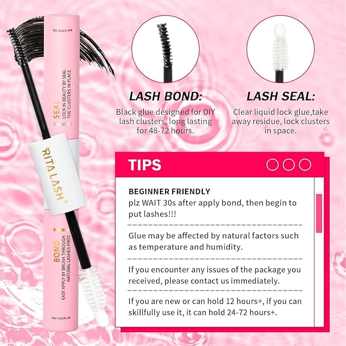Lash Extension Kit DIY Lash Clusters Kit 400pcs Cluster Lashes Individual Lashes Eyelash Extension Kit with Lash Bond and Seal,Lash Remover,Lash Tweezers(50D+80D Cluster Kit,8-16mm)