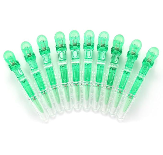 10pcs/set Multicolor Croc Clips Transparent Plastic Hairdresser Clip Hair Styling Sectioning Barrettes Professional Non Slip Alligator Clip Salon DIY Accessories Hairpins (10pcs-Green)