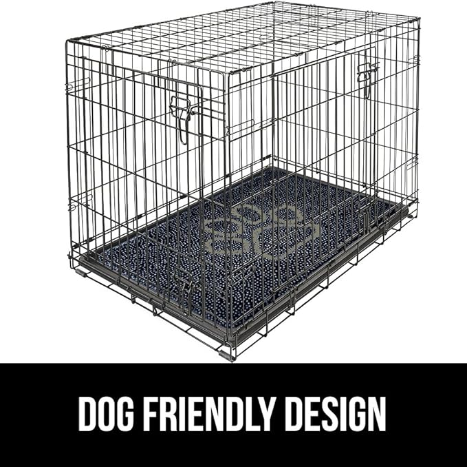 GORILLA GRIP SoakSTOPPER Dog Door Mat, Machine Washable Rug Absorbent Doormat Captures Moisture Mud Dirt, Quick Dry Soft Chenille Entryway Rugs Indoor Entrance Mats for Dog Paws, 24x17 Navy