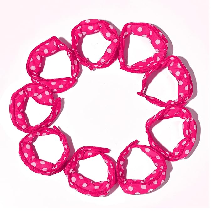 Syhood 48 Pcs Sponge Hair Rollers Soft Hair Curlers to Sleep in, Foam Heatless Overnight Pillow Curlers for Women Tousle Hair Styling Tools(Cloth Cover,Hot Pink)