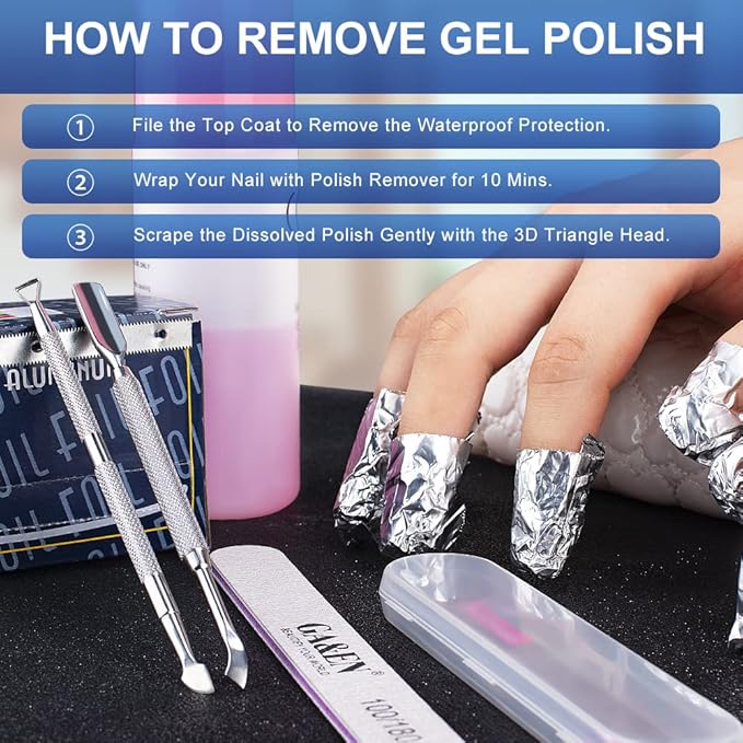 2PCS Metal Silver Cuticle Pusher and Scraper, Nail Trimmer Cutter Stainless Steel Gel Scraper Tool, Nail Polish Remover Peeler Durable Salon Manicure Pedicure Cleaner for Fingernail and Toenail