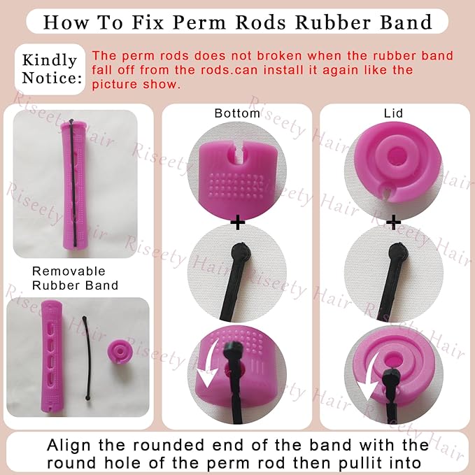 60 Pcs Hair Perm Rods Set 6 Sizes Perm Rods For Long Short Hair,Plastic Cold Wave Rollers For Hairdressing Hair Styling Tools