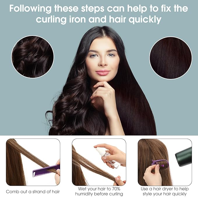 WILLBOND 141 Pcs Hair Rollers Set Include Plastic Hair Rollers with Pins and Clips(Purple)