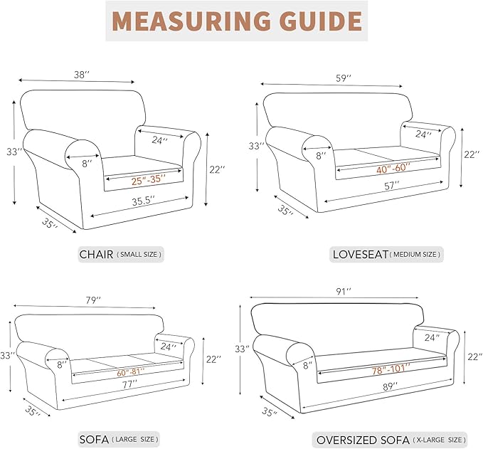Easy-Going 100% Waterproof Chair Couch Cover, Dual Waterproof Sofa Cover, Stretch Jacquard Sofa Slipcover, Leakproof Furniture Protector for Kids, Pets, Dog and Cat (Chair, Chocolate)