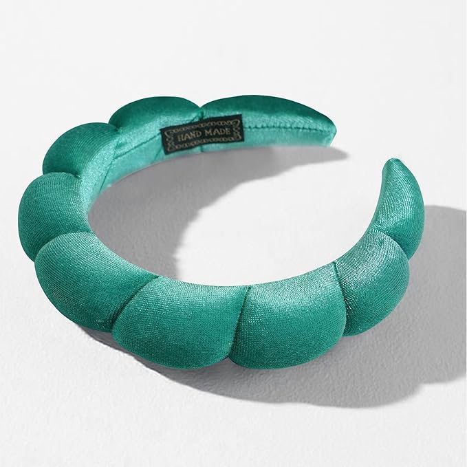 Ayesha Soft Velvet Headband for Women and Girls, Wrap Hairband for Washing Face, Shower, Makeup, Skincare, 1 Count (Pack of 1), Green